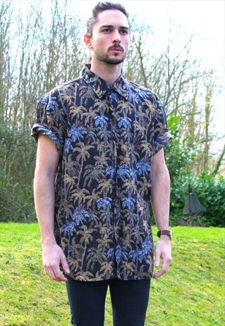 VINTAGE 80S HAWAIIAN USA SHIRT - XL/XXL - FESTIVAL