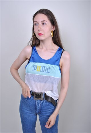 PUMA SPORT TANK TOP 80S, SIZE S
