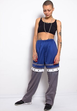 VINTAGE 90S LOTTO POPPER TRACK PANTS ID:7242
