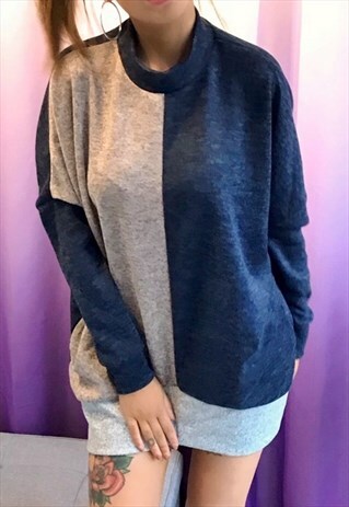 BLUE BATWING LONG SWEATSHIRT