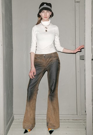 VINTAGE VELVET DENIM FESTIVAL TROUSERS