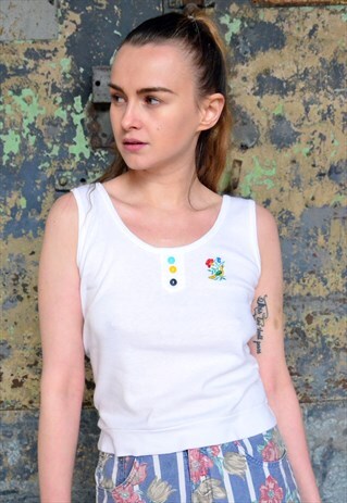 80S VINTAGE WHITE TOP