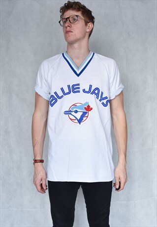 VINTAGE BLUEJAYS NYLON T SHIRT SIZE L