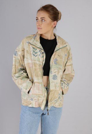 VINTAGE PATTERNED BOMBER JACKET X376