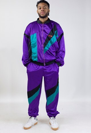 VINTAGE 90'S ELLESSE PURPLE/TURQUOISE TRACKSUIT