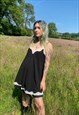 Vintage 00s Y2K Mesh Lace Summer Slip Dress