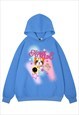 GRUMPY CAT HOODIE PSYCHEDELIC PULLOVER KITTY TOP IN WHITE
