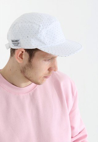 WHITE POLKA DOT CAP