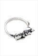 SILVER CAT RING ADJUSTABLE