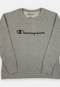 Vintage Champion spell out grey sweatshirt womans size M