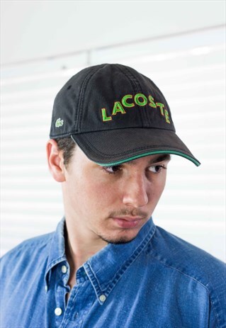 VINTAGE LACOSTE LOGO BASEBALL CAP 90S X 3.4