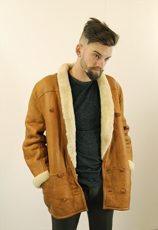 VINTAGE AVIATOR/FLYING JACKET. SHEARLING SHEEP SKIN. UNISEX.