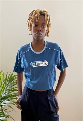 VINTAGE 90'S ADIDAS CROPPED T SHIRT CROP TOP