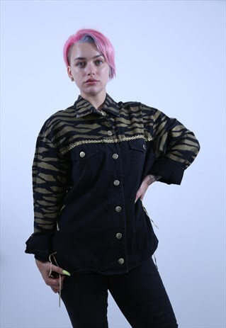 TIGER PRINT SHIRT JACKET