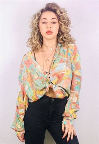 VINTAGE OVERSIZED PATTERN SHIRT