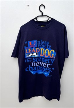 Vintage big dogs navy blue T-shirt large 1994 single stitch 