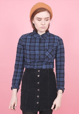 VINTAGE BLUE CHECK SHIRT /R10009