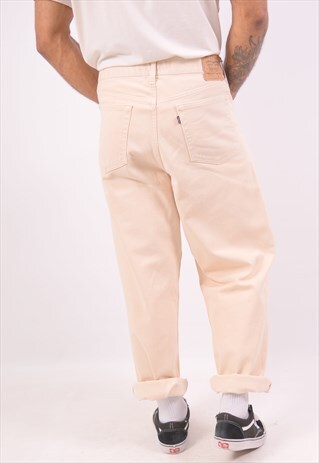 VINTAGE LEVI'S 440 JEANS STRAIGHT BEIGE