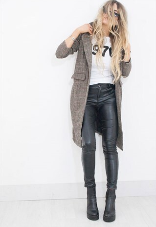 DUSTY TWEED LONGLINE COAT
