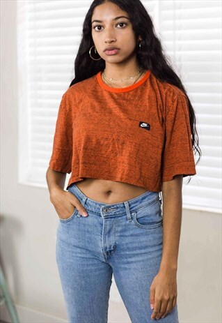 VINTAGE NIKE REWORKED CROP TOP LOGO 90S ONE SIZE 4.3