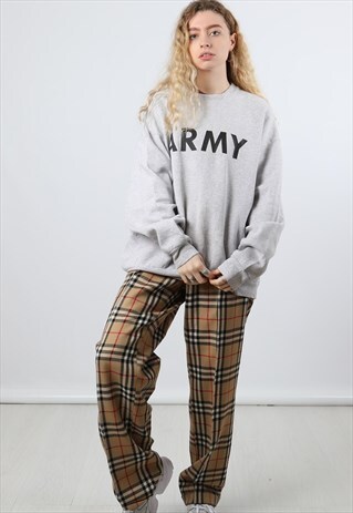 VINTAGE GREY XL PRINT SWEATSHIRT