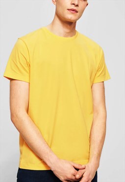 54 Floral Essential Blank T-Shirt - Gold Yellow