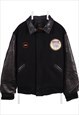 Vintage 90's The Game Varsity Jacket Leather Arm Button Up
