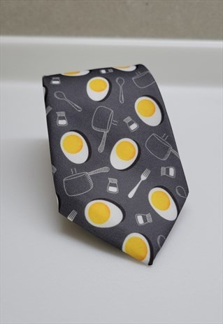 Egg Pattern Ties in Black color