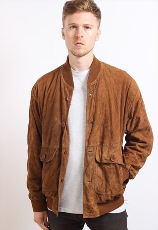 VINTAGE SUEDE BOMBER JACKET
