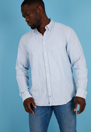 VINTAGE TOMMY HILFIGER SHIRT IN BLUE NS212