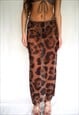 LEOPARD SHEER MAXI SKIRT