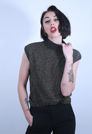 GOLD KNITTED ROLL NECK