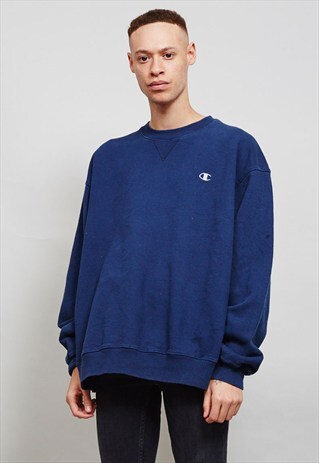CHAMPION 90'S NAVY BLUE OVERSIZED SWEATER