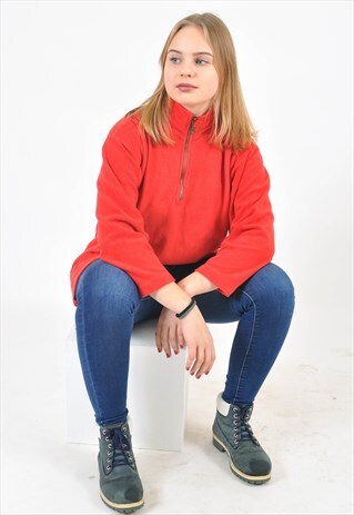 VINTAGE 90'S FLEECE 1/4 ZIP JUMPER