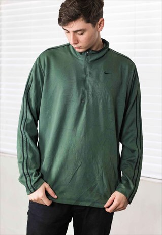VINTAGE NIKE 1/4 ZIP JUMPER LOGO 90S XL13.4