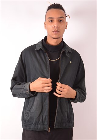 POLO RALPH LAUREN MENS VINTAGE HARRINGTON JACKET LARGE GREEN