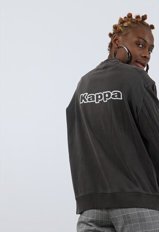VINTAGE KAPPA LARGE GREY SWEATSHIRT