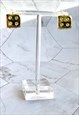 90S GOLD DICE EARRINGS STATEMENT VINTAGE JEWELLERY 
