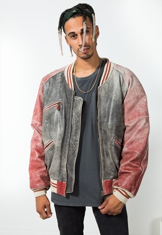 VINTAGE BOMBER LEATHER JACKET / S181