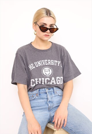 VINTAGE 90S CHAMPION UNIVERSITY GREY TOP T-SHIRT