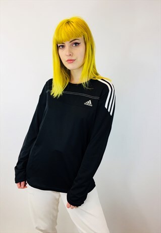 VINTAGE ADIDAS THREE STRIPE LONG SLEEVE T-SHIRT