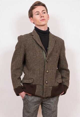 REWORKED HARRIS TWEED BOMBER JACKET