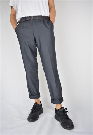 VINTAGE GREY REGULAR CLASSIC TROUSERS