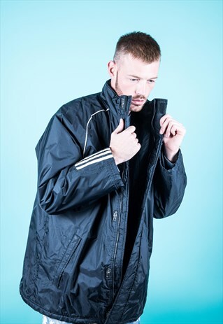 VINTAGE ADIDAS SPORTS COAT IN BLACK