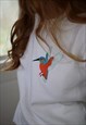 EMBROIDERED KINGFISHER SWEATER