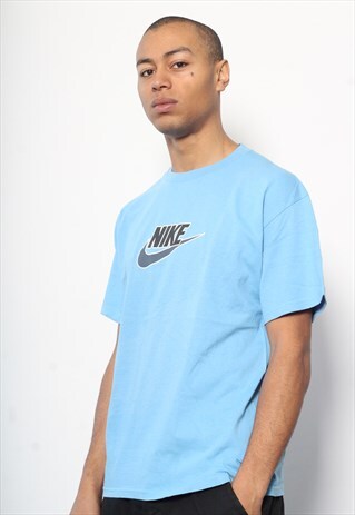 VINTAGE NIKE BIG LOGO T-SHIRT BLUE