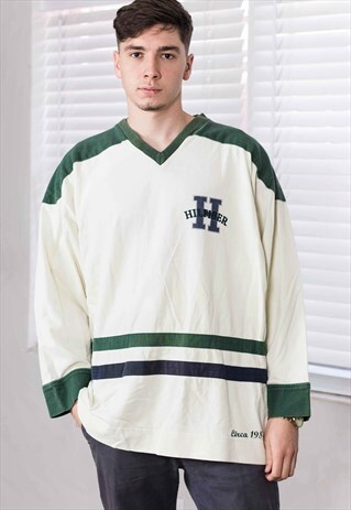 VINTAGE TOMMY HILFIGER RUGBY T-SHIRT LOGO 90S XL 24.0