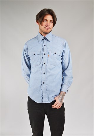 VINTAGE LEVI'S LIGHT BLUE DENIM SHIRT