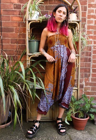 FAIRTRADE ORANGE MANDALA JUMPSUIT / HAREMS