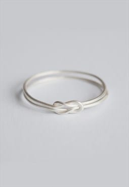Double knot Sterling silver ring